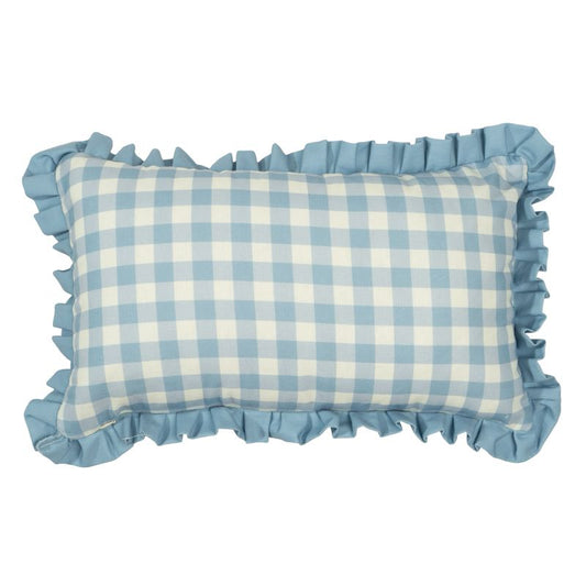 COJIN 50X30CM VICHY AZUL BLOSSOM