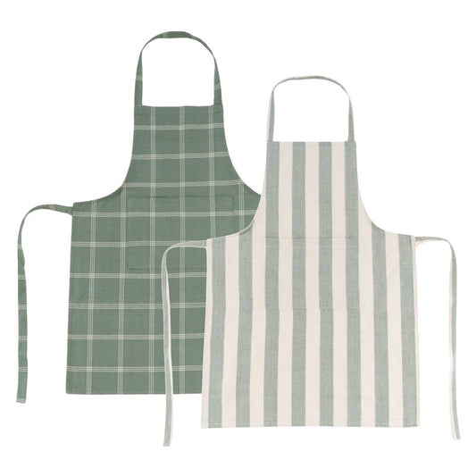 DELANTAL ALGODON VERDE AGUA