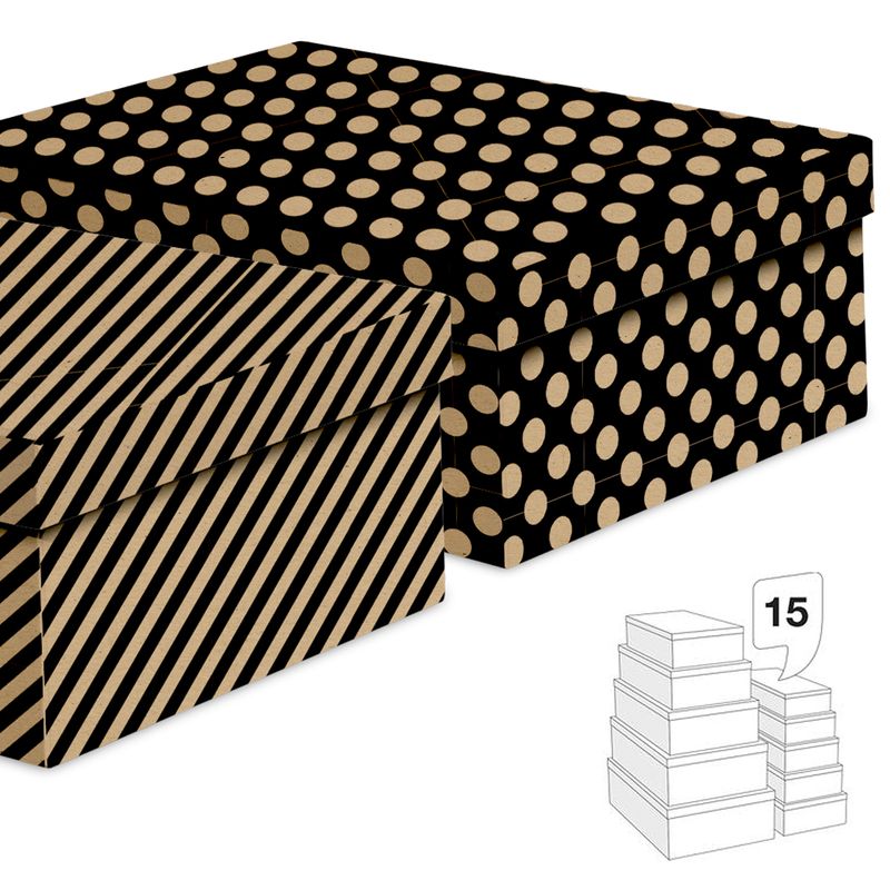 CAJAS CRAFT NEGRO Y BEIGE