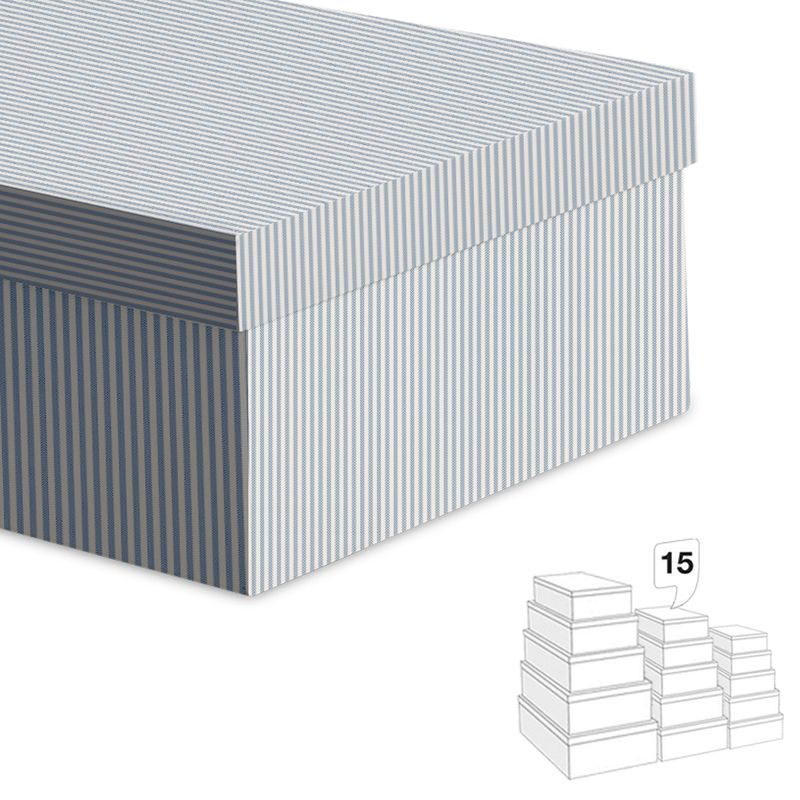 CAJAS RAYAS AZUL