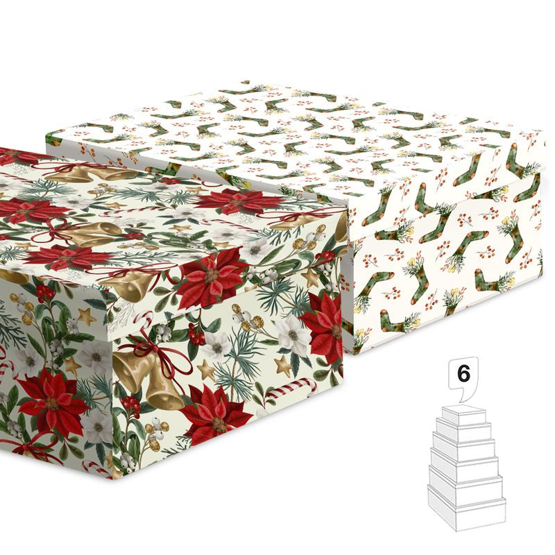 CAJAS NAVIDAD FLORES