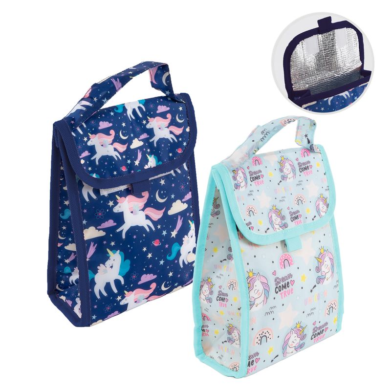 BOLSA PORTA ALIMENTOS UNICORNIOS