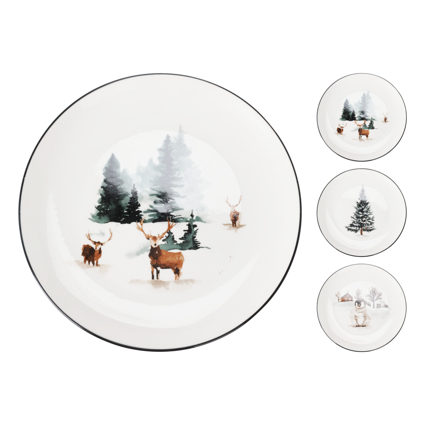 PLATO LLANO PORCELANA 27CM XMAS