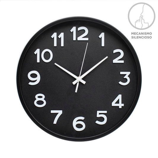 RELOJ 30CM NEGRO