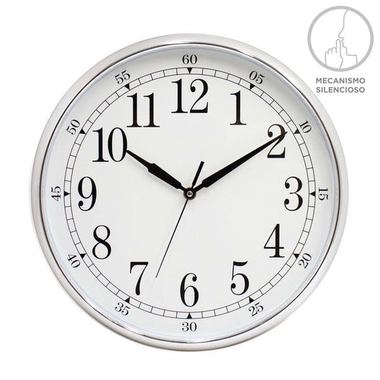 RELOJ 33CM CROMADO