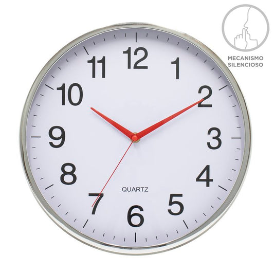 RELOJ 30CM CROMADO