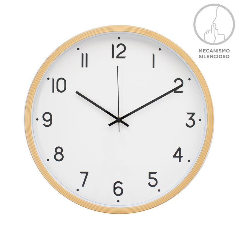 RELOJ 40CM SIMIL MADERA