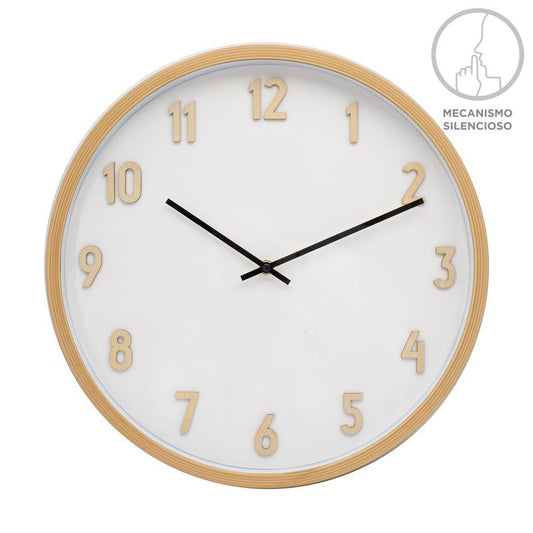 RELOJ 40CM SIMIL MADERA