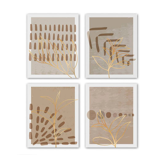 LIENZO 40X50 ABSTRACTO HOJAS