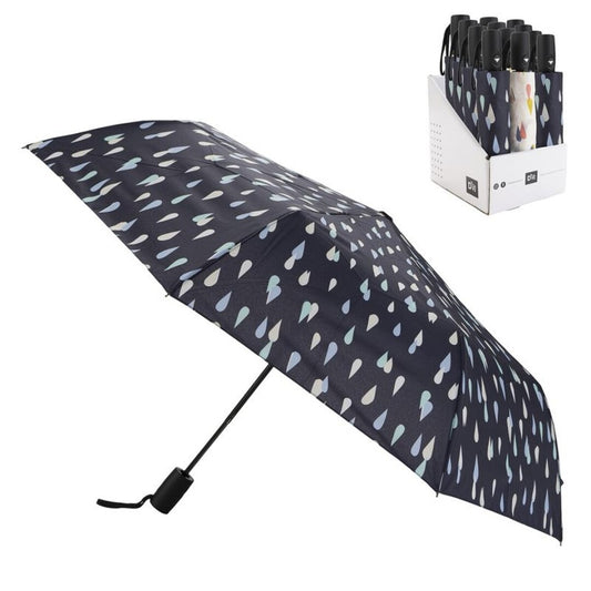 PARAGUAS PLEGABLE CON FIBRA ANTIVIENTO GOTAS