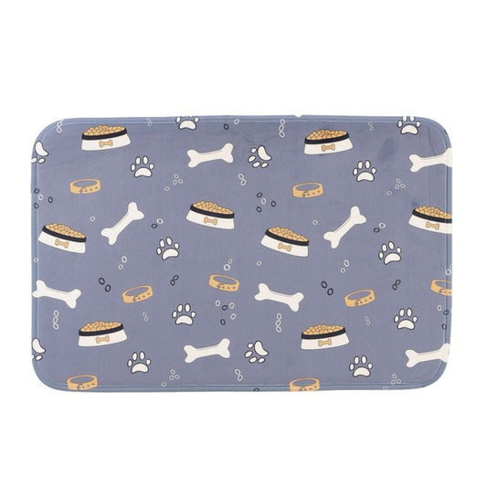 ALFOMBRA AZUL COMEDERO PERROS 40X60CM