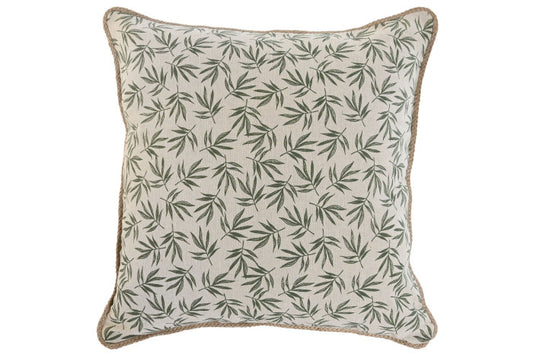 COJIN HOJAS VERDES 45X45CM