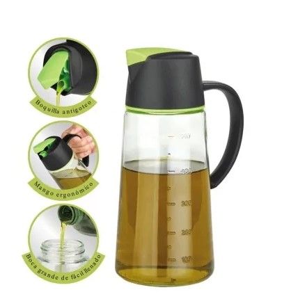 JARRA DOSIFICADORA VIDRIO ACEITE-VINAGRE 630ML