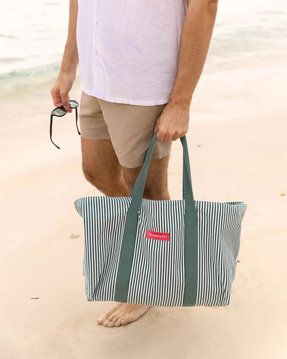TOTE BAG FLAMINGUEO VERDE