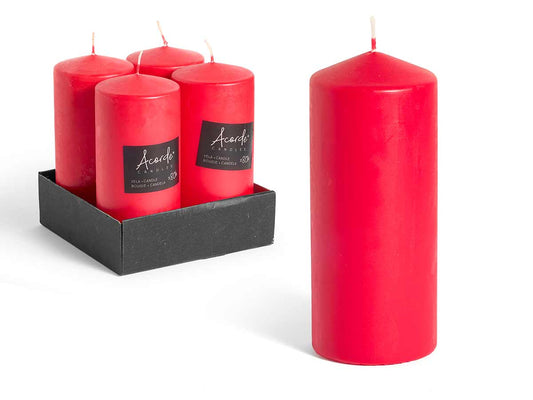 VELA TACO ROJO ANCHA 20CM