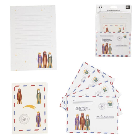 JUEGO DE 6 CARTAS CON 4 SOBRES REYES MAGOS