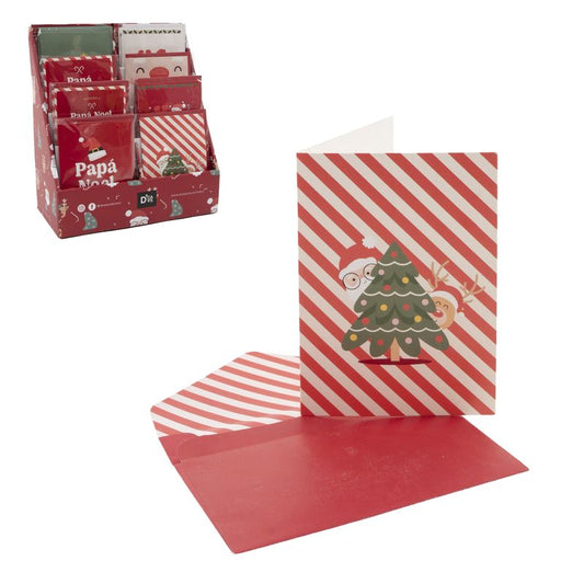 TARJETA CON SOBRE DE FELICITACION PAPA NOEL