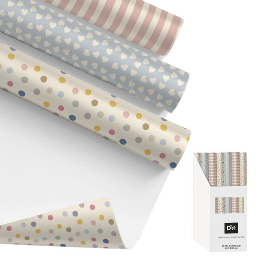 PAPEL REGALO 200X70CM PASTEL