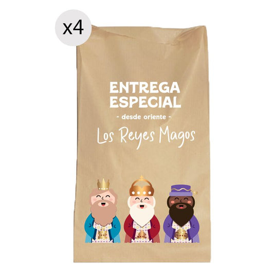 JUEGO DE 4 SOBRES DE REGALO 25X40 REYES MAGOS