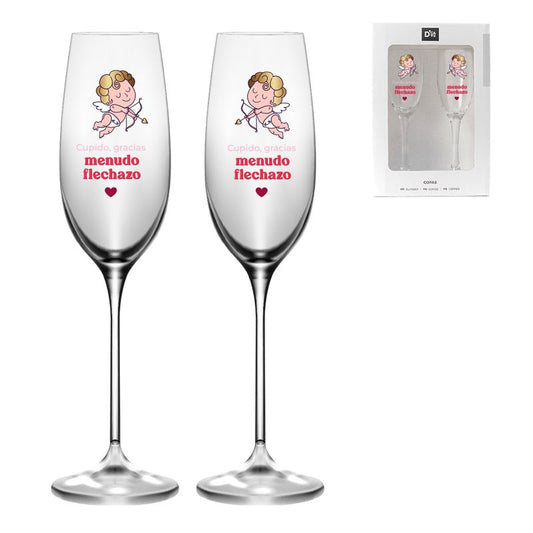 JUEGO 2 COPAS 190ML AMOR