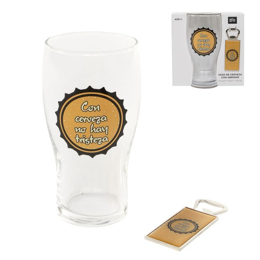 VASO DE CERVEZA 435ML CON ABRIDOR