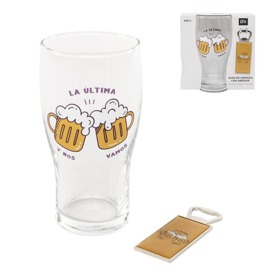 VASO DE CERVEZA 435ML CON ABRIDOR 2