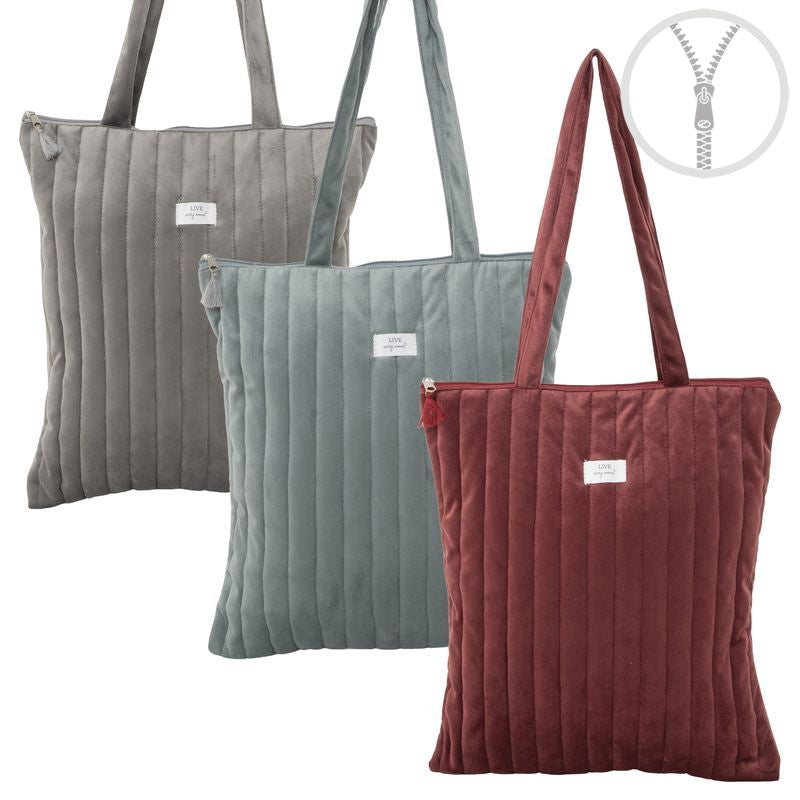 BOLSA CON CREMALLERA TERCIOPELO ROCIO