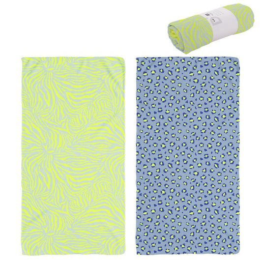 TOALLA PLAYA MICROFIBRA ANIMAL FLUOR 90X170CM