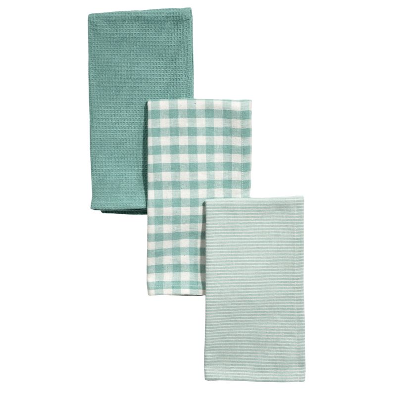 JUEGO DE 3 PAÑOS TURQUESA