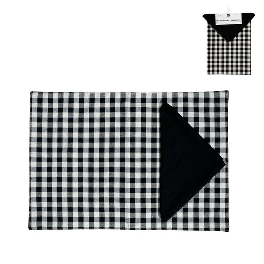 SET INDIVIDUAL CON SERVILLETA NEGRO
