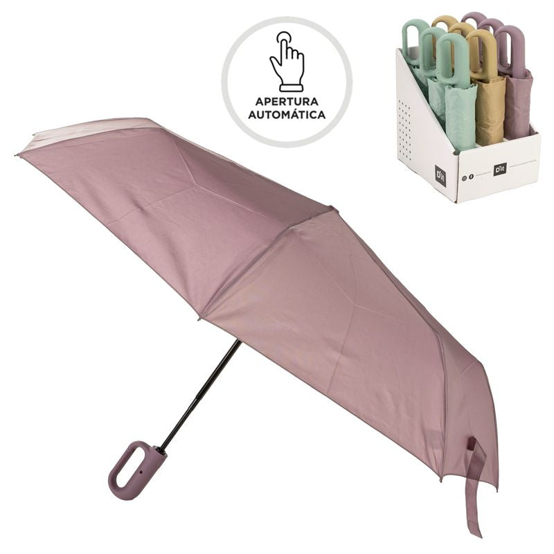 PARAGUAS PLEGABLE AUTO. FIBRA ANTIVIENTO