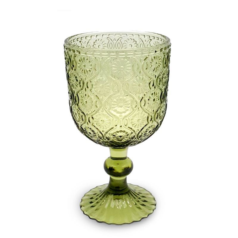COPA 250ML CRISTAL GRABADO VERDE