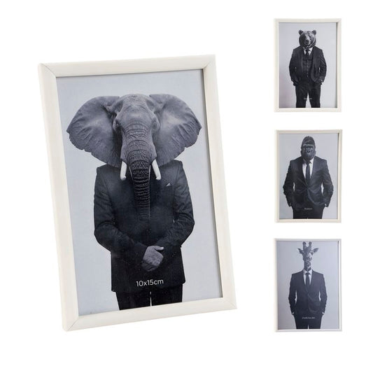 PORTAFOTOS ANIMAL BLANCO 10X15CM