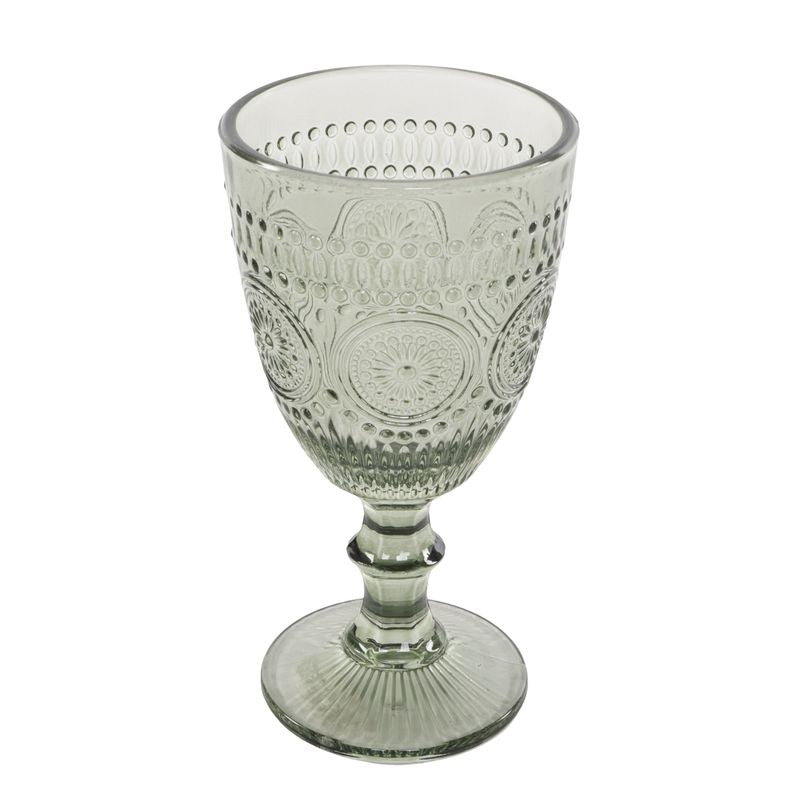 COPA CRISTAL GRABADO 300ML VERDE AGUA