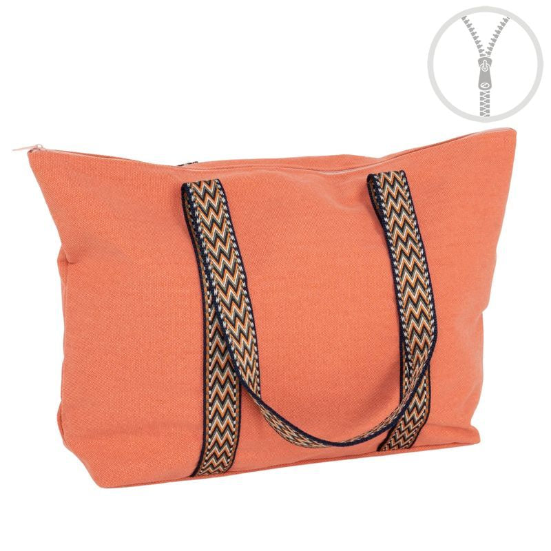 BOLSO CON CREMALLERA DETALLE CINTA CORAL