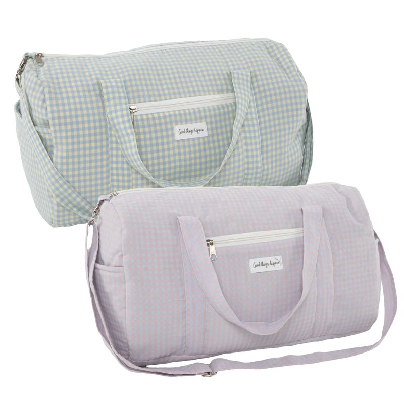 BOLSA VIAJE VICHY PASTEL