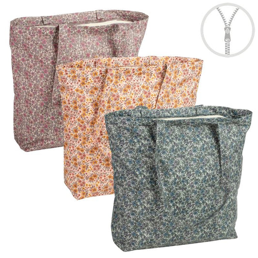 BOLSA PLAYA CON CREMALLERA WATERPROOF FLORES