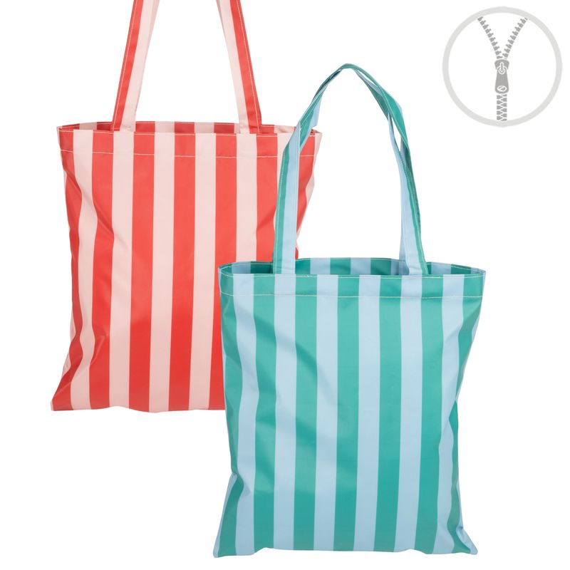 BOLSA CON CREMALLERA WATERPROOF RAYAS
