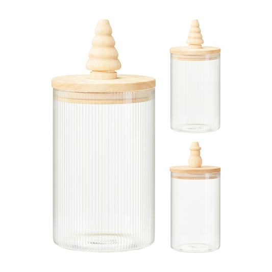 TARRO DE ALMACENAJE MADERA 21X10CM