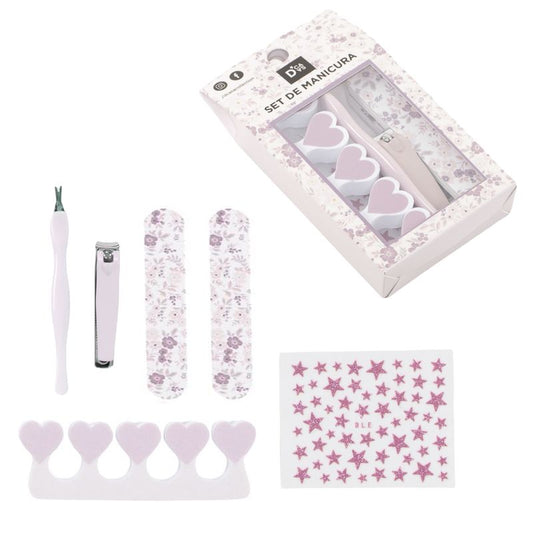 JUEGO DE MANICURA 6 PIEZAS FLORES