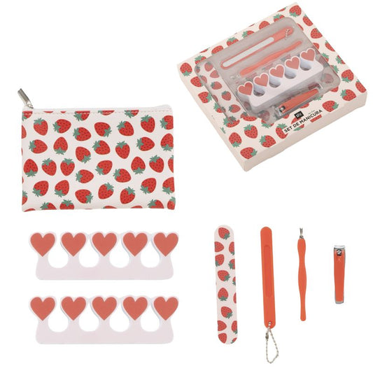 JUEGO DE MANICURA 8 PIEZAS FRESAS