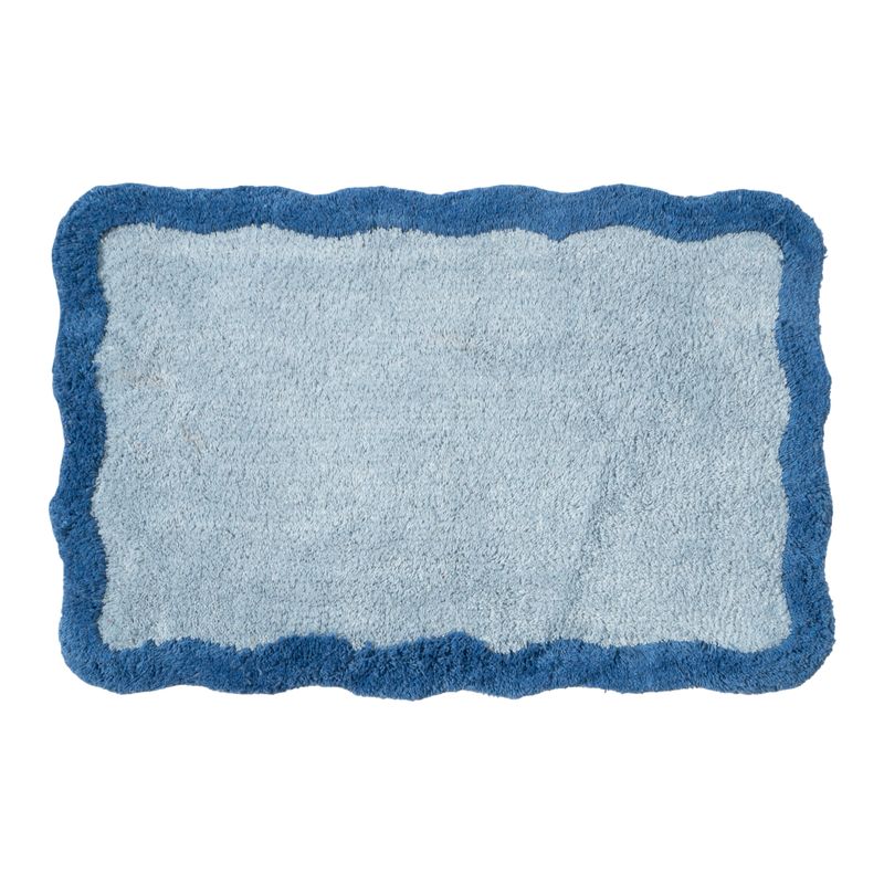 ALFOMBRA BAÑO 40X60CM ONDAS AZUL