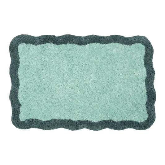 ALFOMBRA BAÑO 40X60CM ONDAS VERDE
