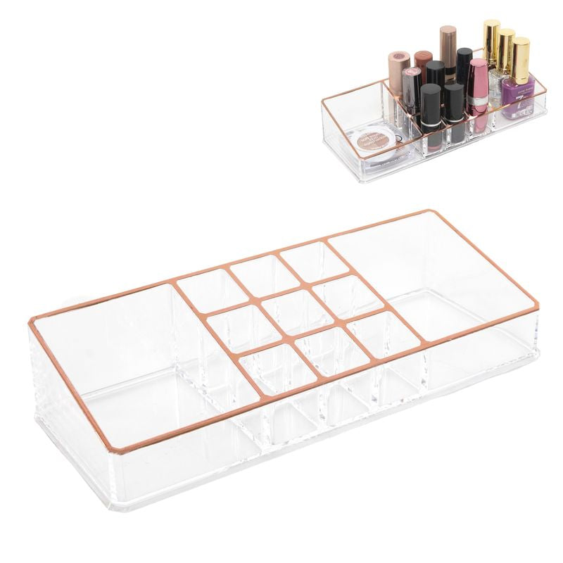 ORGANIZADOR COSMETICOS 11 DPTOS. COBRE