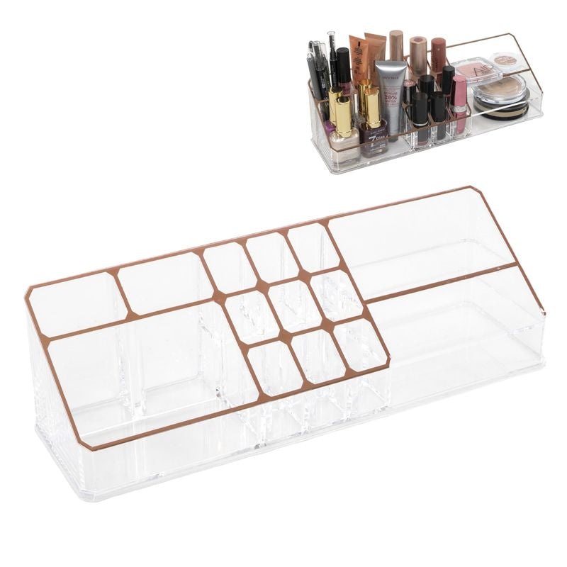 ORGANIZADOR COSMETICOS 15 DPTOS. COBRE