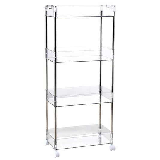CARRO AUX. ACRILICO 4 ESTANTES