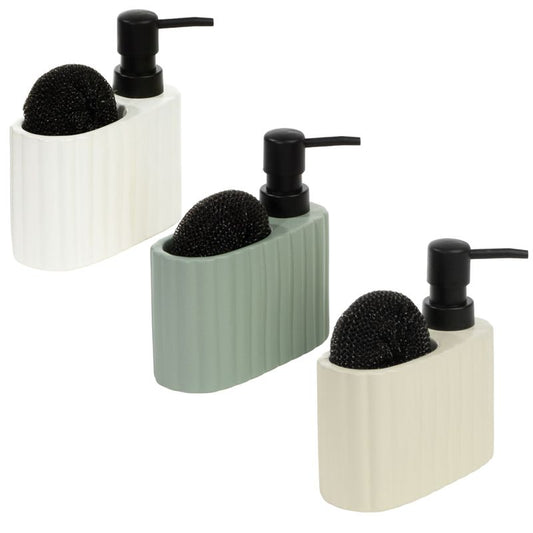 DISPENSADOR JABON CON ESTROPAJO