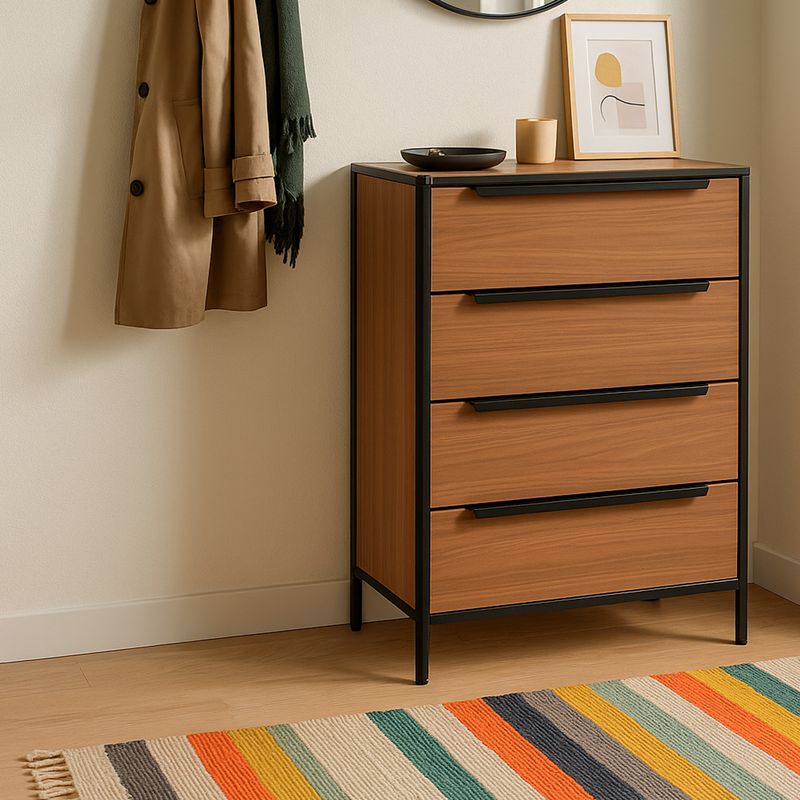 CAJONERA 4 CAJONES COLOR ROBLE SOHO