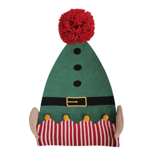 GORRO CON POMPON NAVIDAD ELFO