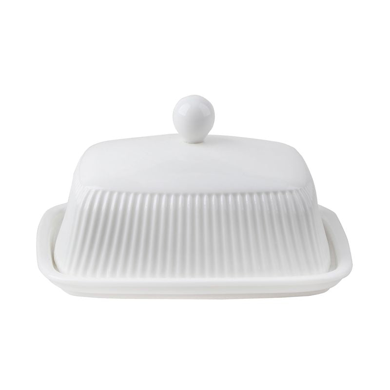 MANTEQUILLERA PORCELANA GRABADA